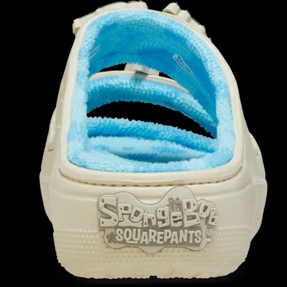 NEW. Crocs SpongeBob SquarePants Cozzzy Terry Sandals. Women's size. - Picture 2 of 3